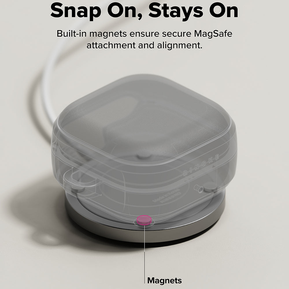 Étui Ringke Onyx Magnetic pour Samsung Galaxy Buds4 / Buds4 Pro, Gris