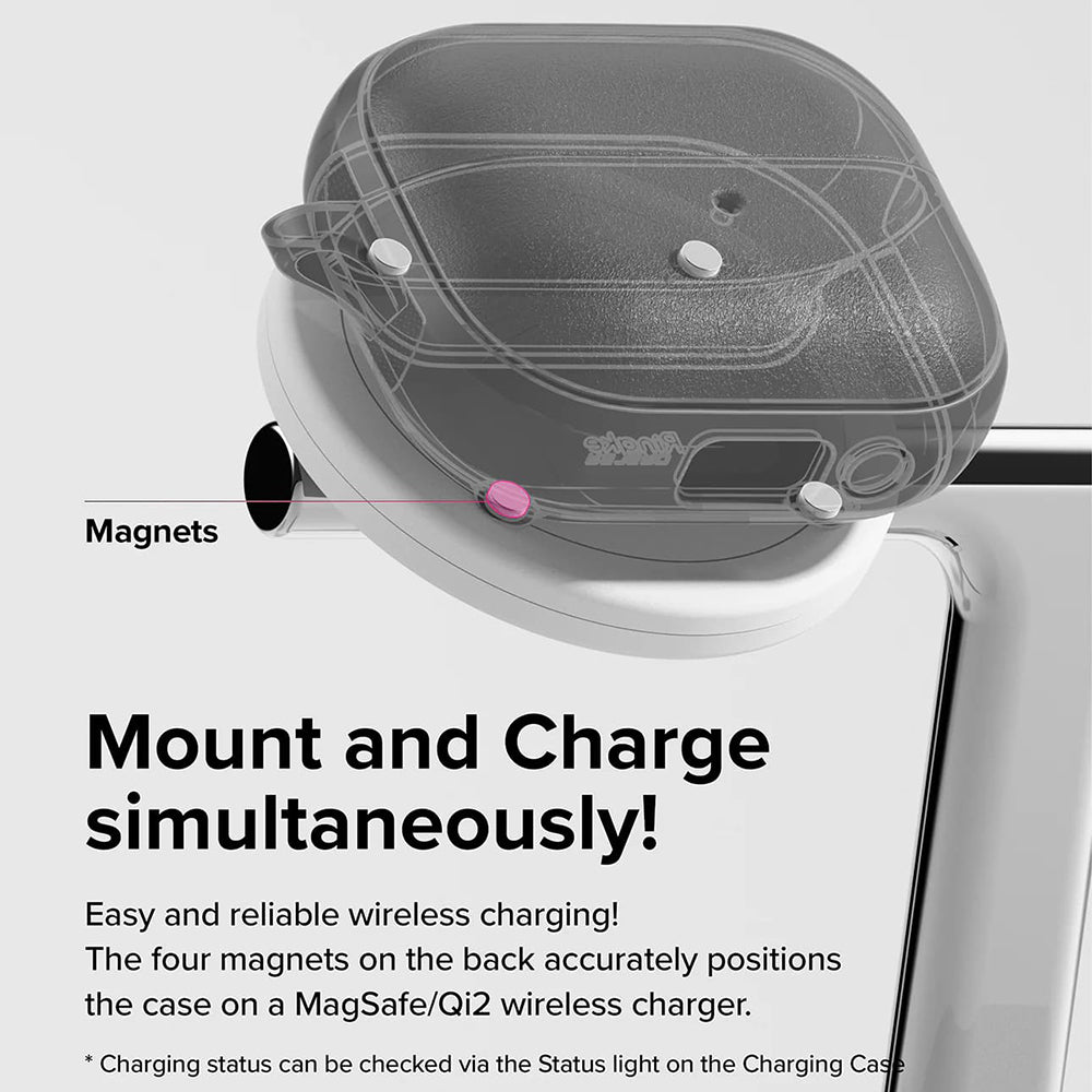Coque Ringke Onyx Magnétique pour Samsung Galaxy Buds3 FE / Buds3 Pro / Buds3, Gris