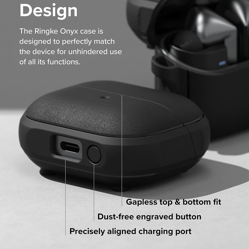 Coque Ringke Onyx Magnétique pour Samsung Galaxy Buds3 FE / Buds3 Pro / Buds3, Noire
