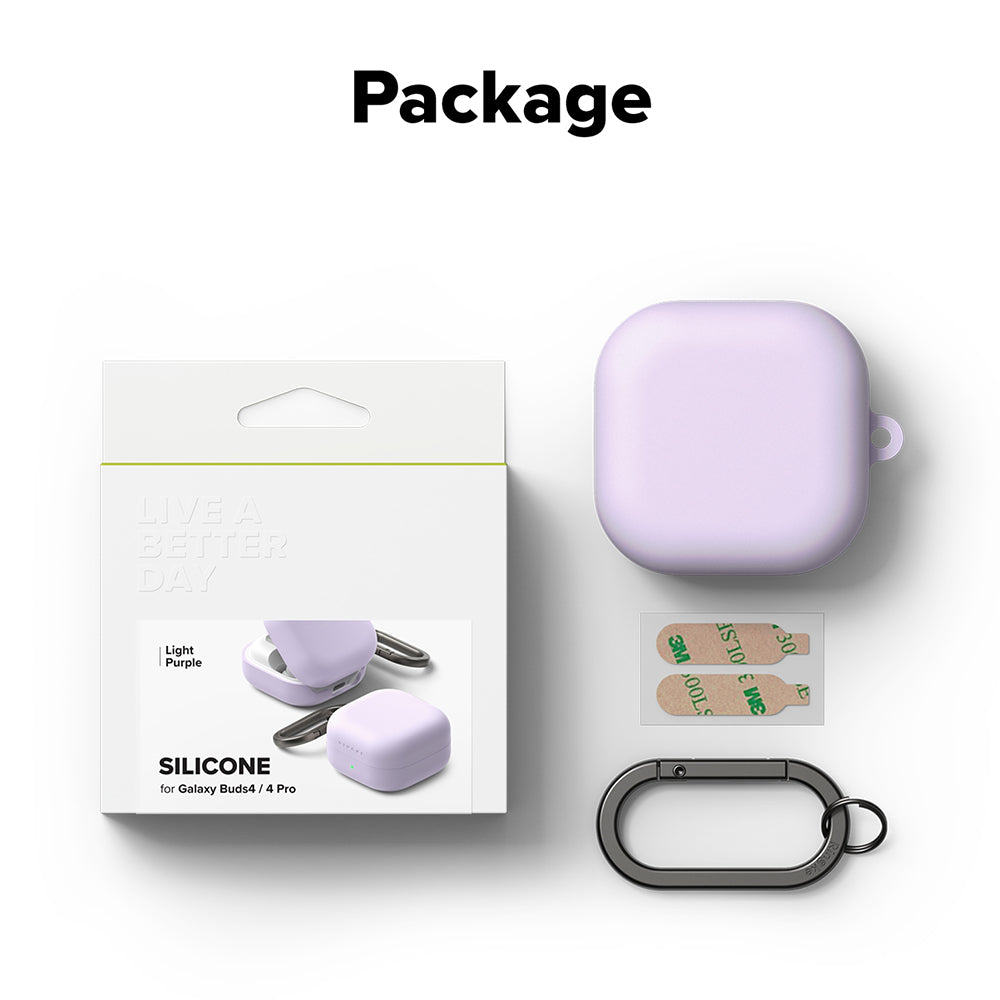 Étui Ringke pour Samsung Galaxy Buds4 / Buds4 Pro, Violet Clair