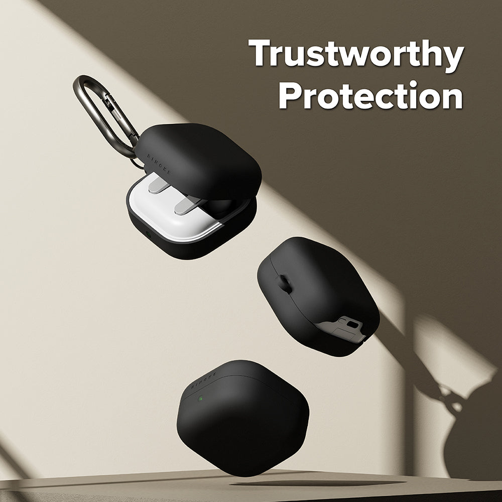 Étui Ringke pour Samsung Galaxy Buds4 / Buds4 Pro, Noir