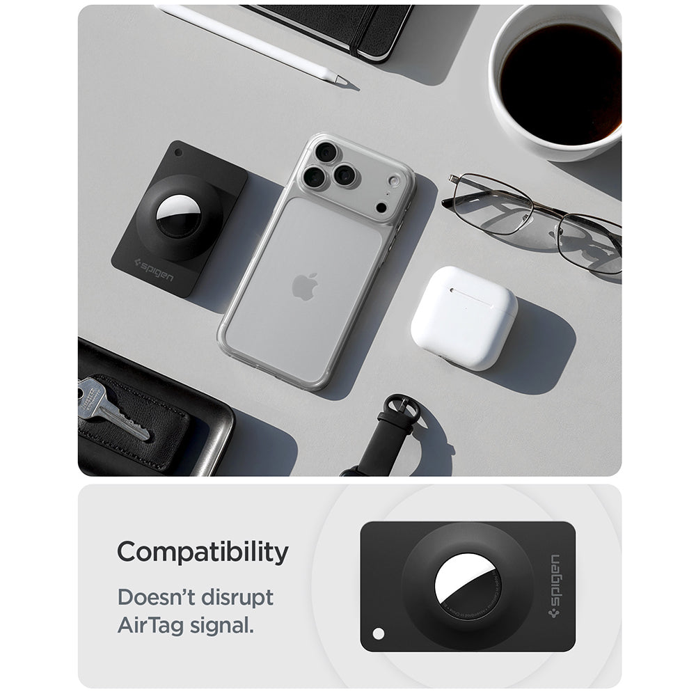 Coque Spigen Air Fit 2 pour Apple AirTag, Lot de 2 pièces, Noire ACS11199