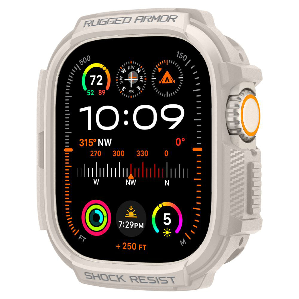 Housse Spigen Rugged Armor pour Apple Watch Ultra Series, Beige ACS07381