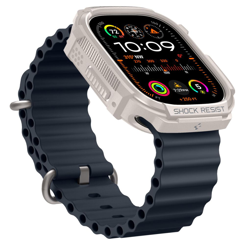 Housse Spigen Rugged Armor pour Apple Watch Ultra Series, Beige ACS07381