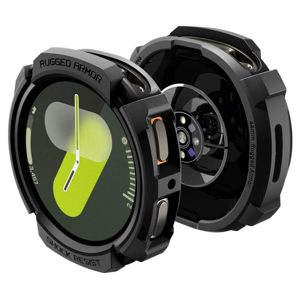 Spigen Rugged Armor Case for Samsung Galaxy Watch8 44mm, Matte Black ACS10006