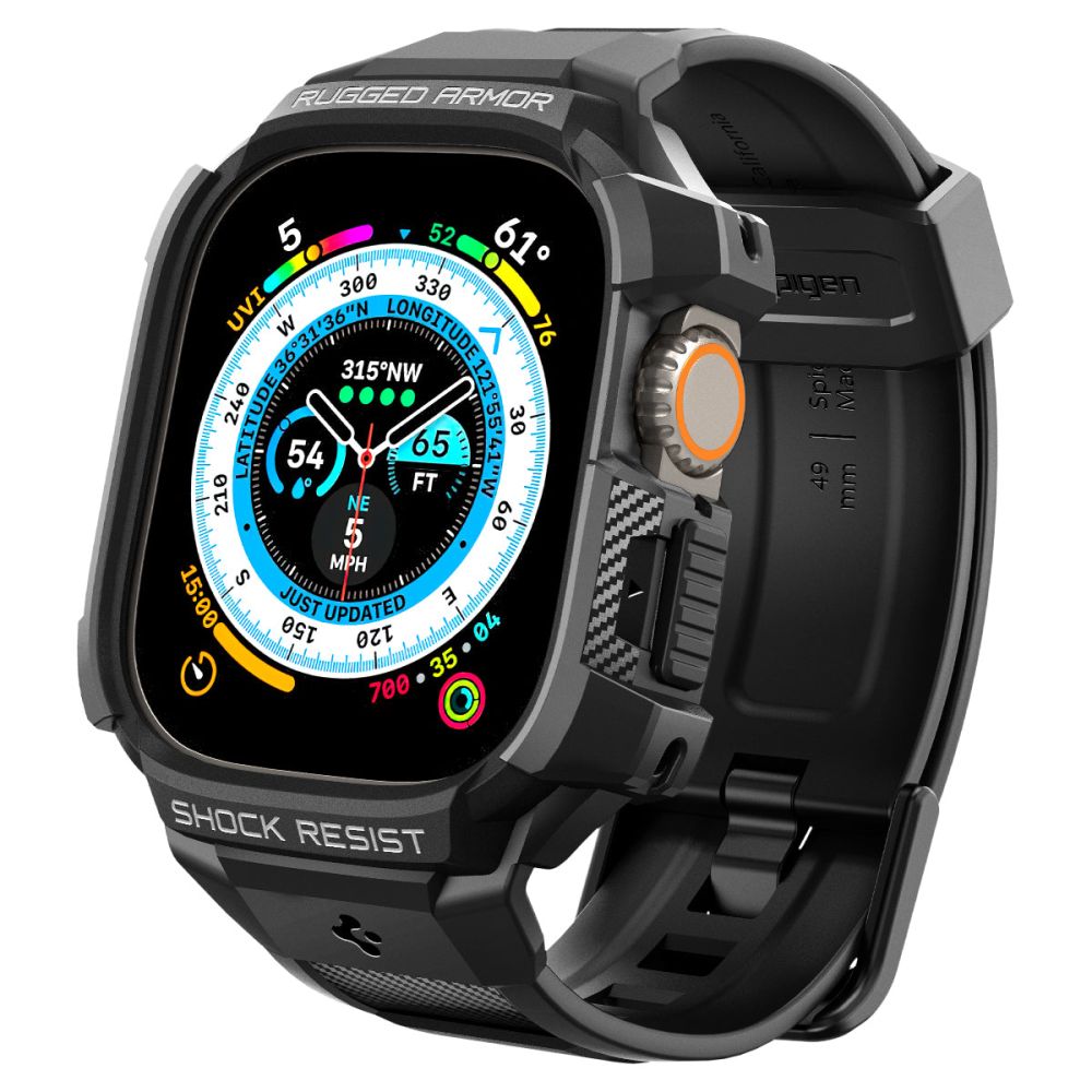 Étui Spigen Rugged Armor Pro pour Apple Watch Ultra Series, Noir