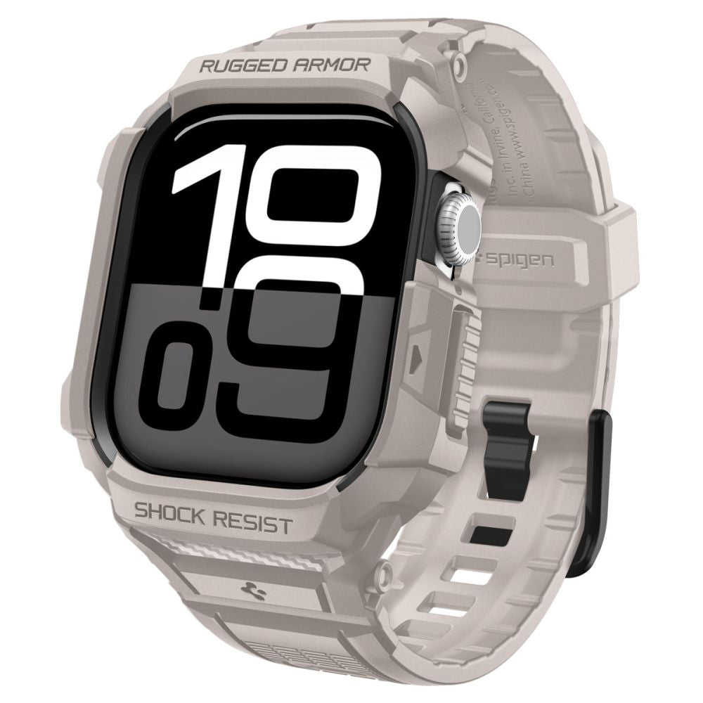 Étui Spigen Rugged Armor Pro V2 pour Apple Watch Series 10 / 11 42mm, Beige