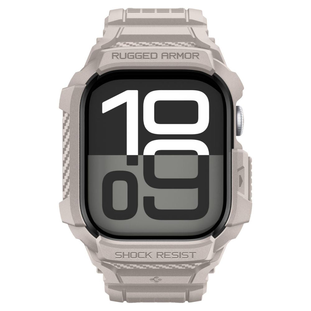 Étui Spigen Rugged Armor Pro V2 pour Apple Watch Series 10 / 11 42mm, Beige