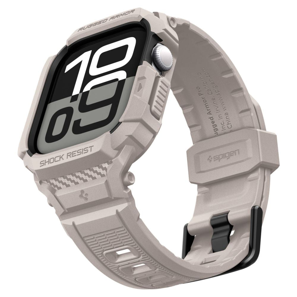 Étui Spigen Rugged Armor Pro V2 pour Apple Watch Series 10 / 11 42mm, Beige