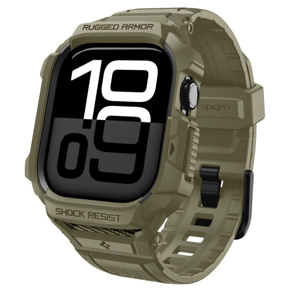 Coque Spigen Rugged Armor Pro V2 pour Apple Watch Series 10 / 11 46mm, Kaki ACS10507
