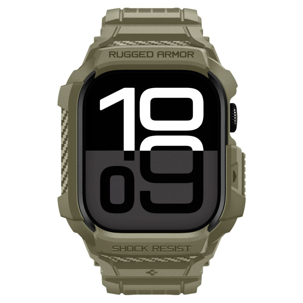Coque Spigen Rugged Armor Pro V2 pour Apple Watch Series 10 / 11 46mm, Kaki ACS10507