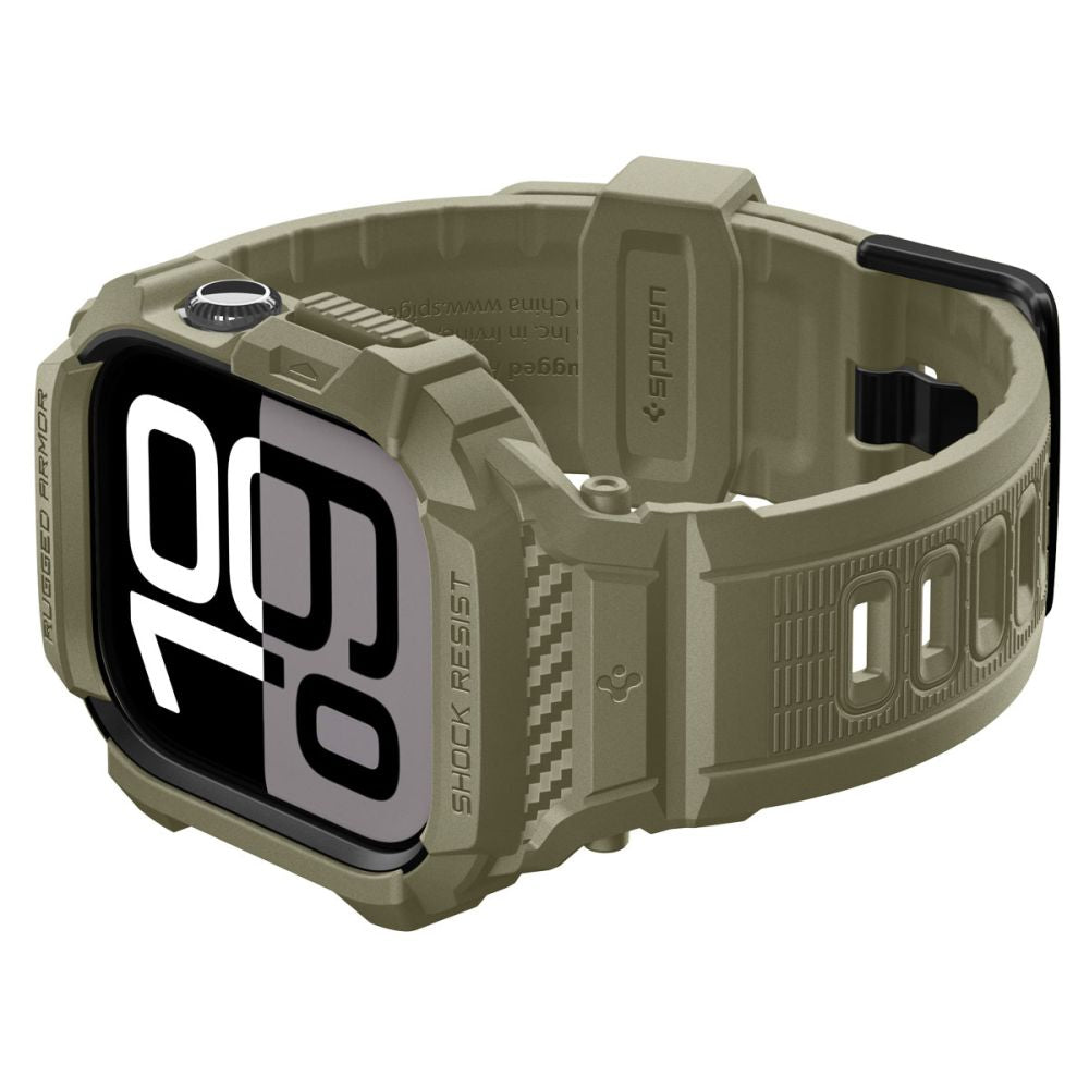 Coque Spigen Rugged Armor Pro V2 pour Apple Watch Series 10 / 11 46mm, Kaki ACS10507