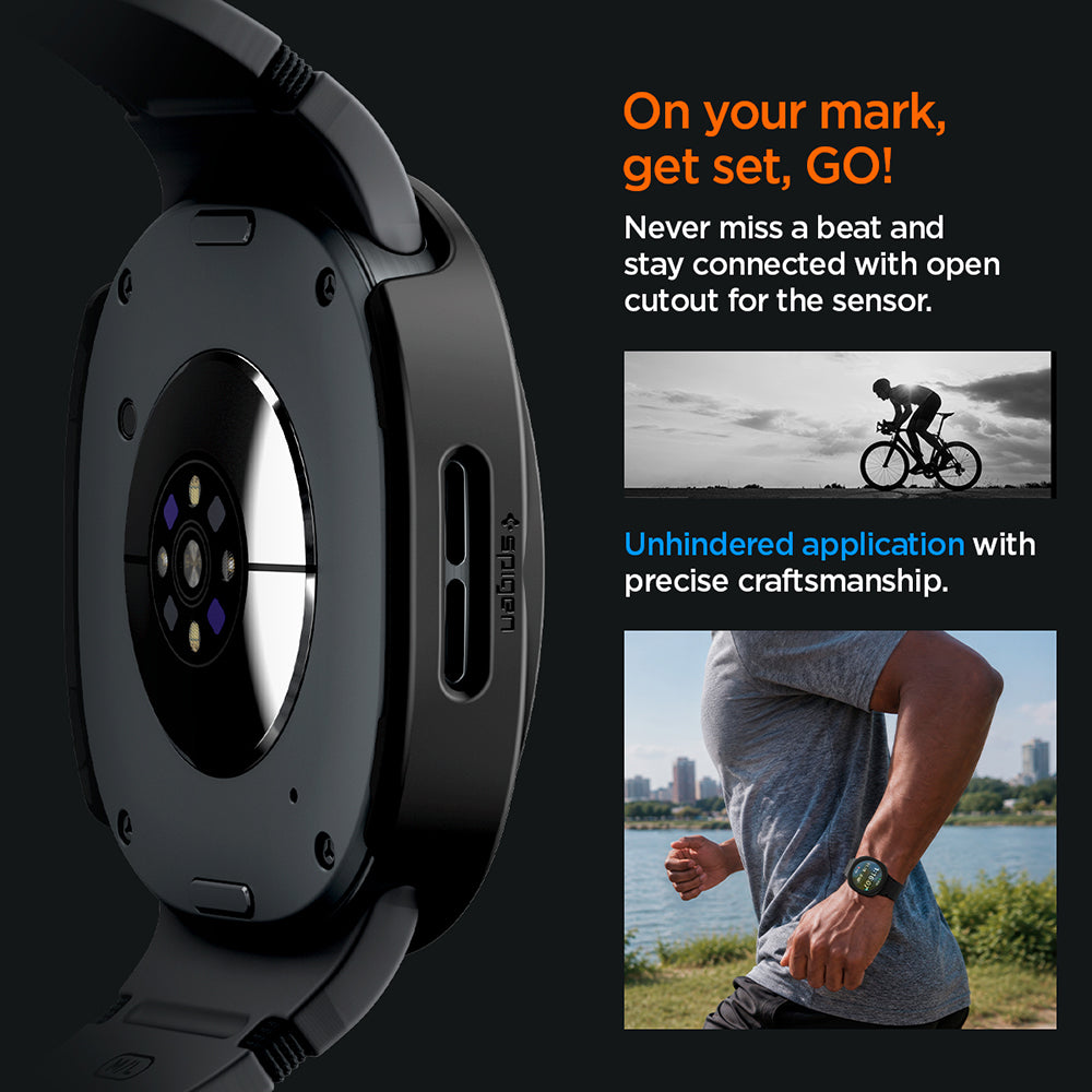 Coque Spigen Thin Fit 360 pour Samsung Galaxy Watch9 / Watch8 44mm, Noire ACS11601