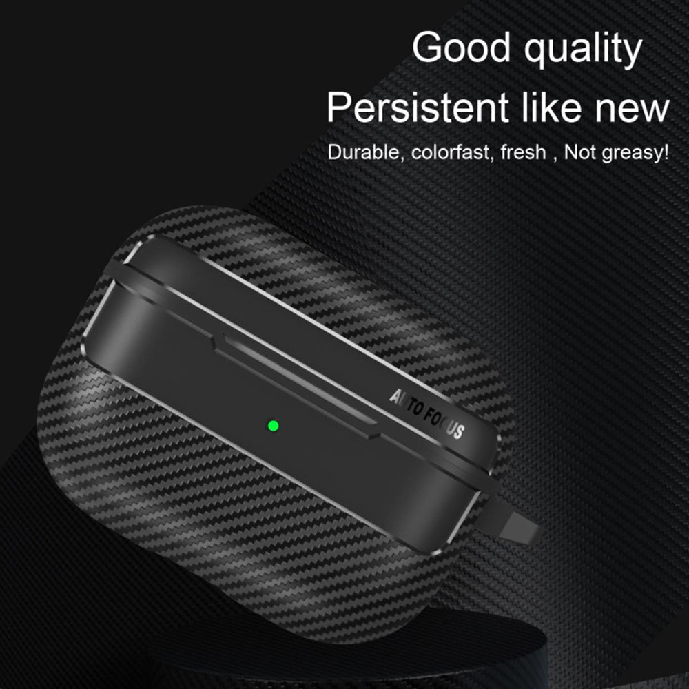 Étui Techsuit CarbonFiber pour Apple AirPods Pro 3, Noir