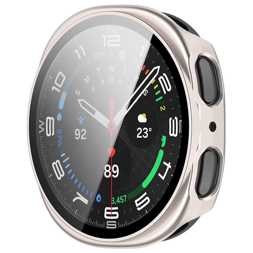 Coque Techsuit Defense360 Pro pour Samsung Galaxy Watch9 / Watch8 44mm, Argent Perlé