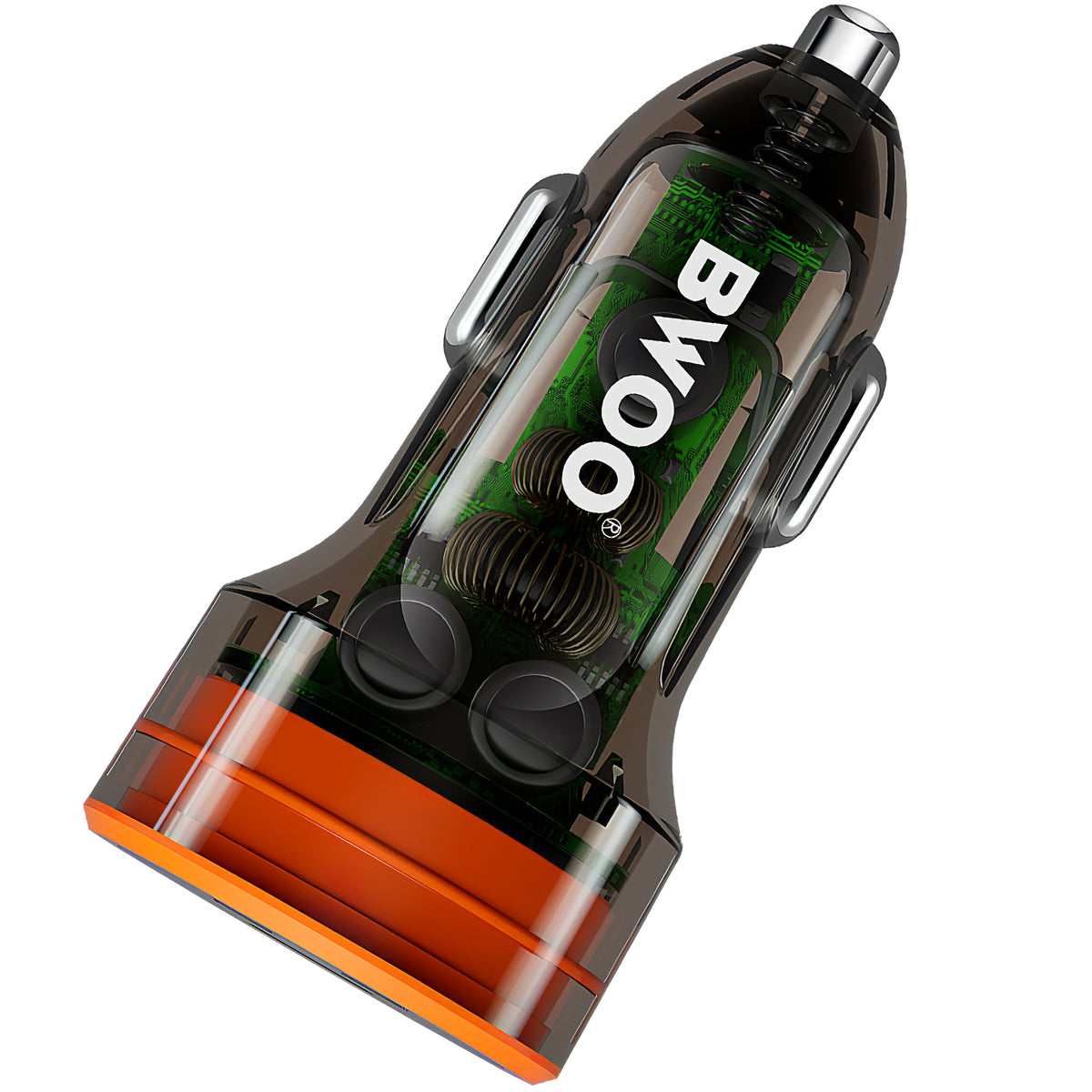 Chargeur de voiture BWOO BO-CC85, 38W, 3A, 1 x USB-A - 1 x USB-C, Noir