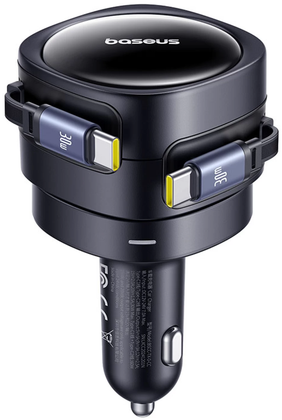 Baseus Enjoyment Max Car Charger with USB-C Cable, 60W, Black C00035507121-01