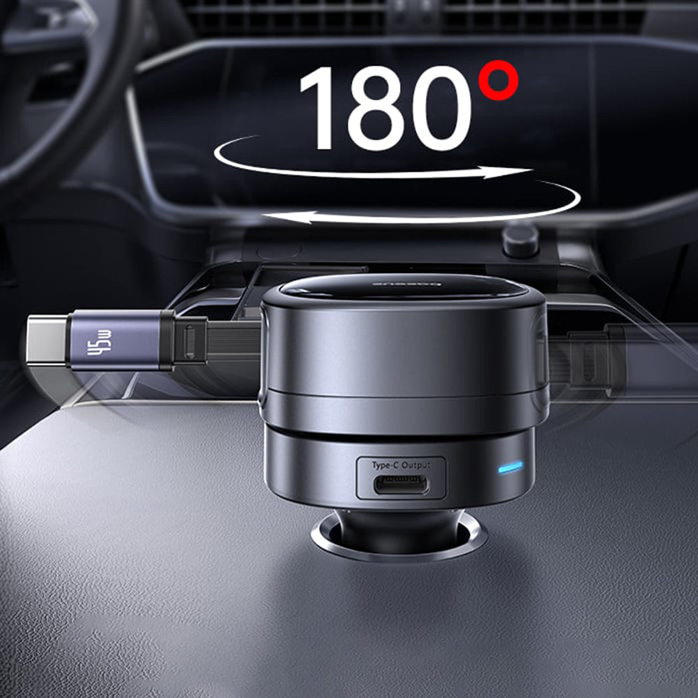 Chargeur de voiture avec câble USB-C Baseus PrimeTrip VR1, 60W, 3A, 1 x USB-A - 1 x USB-C, Noir C00069001121-00