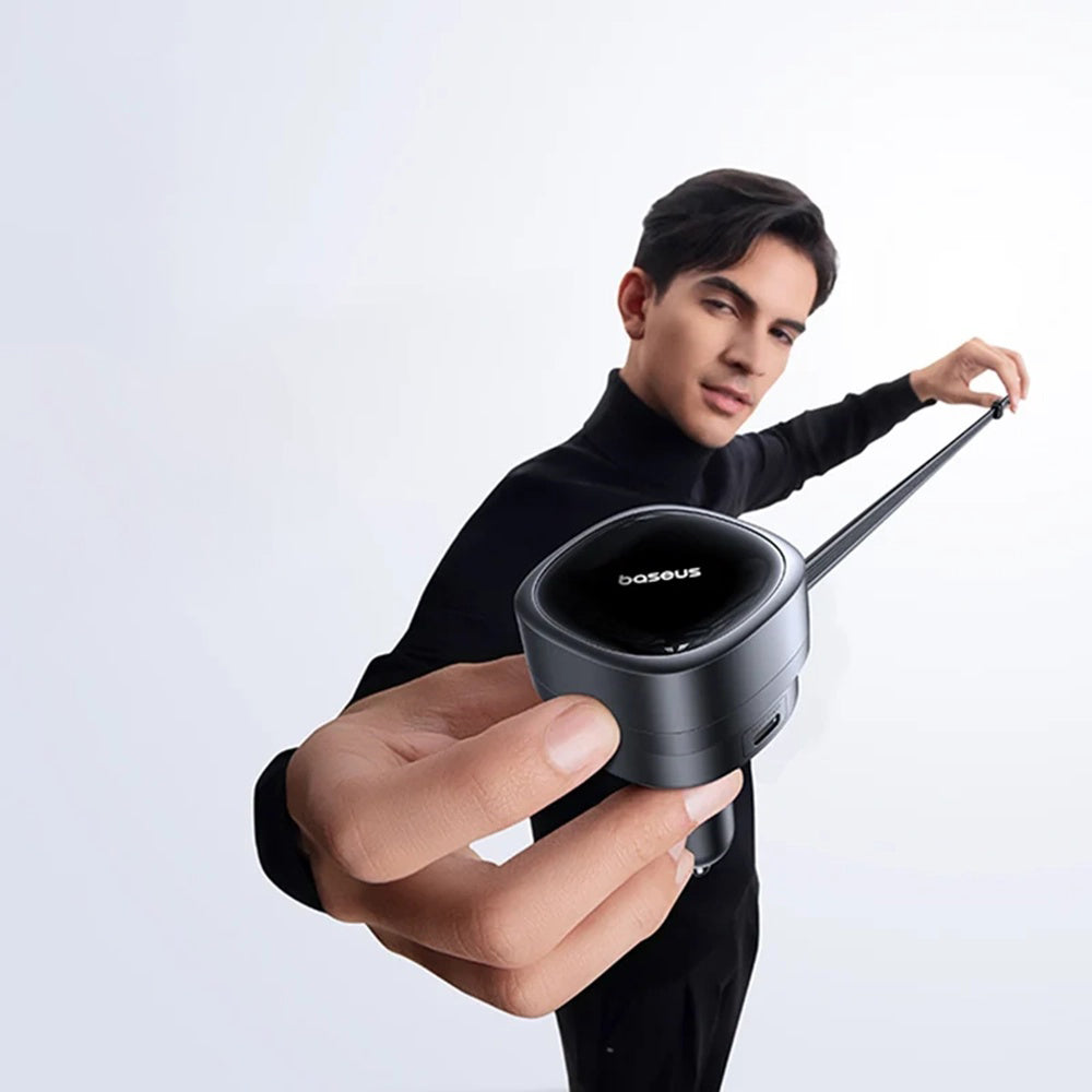 Chargeur de voiture avec câble USB-C Baseus PrimeTrip VR1, 60W, 3A, 1 x USB-A - 1 x USB-C, Noir C00069001121-00