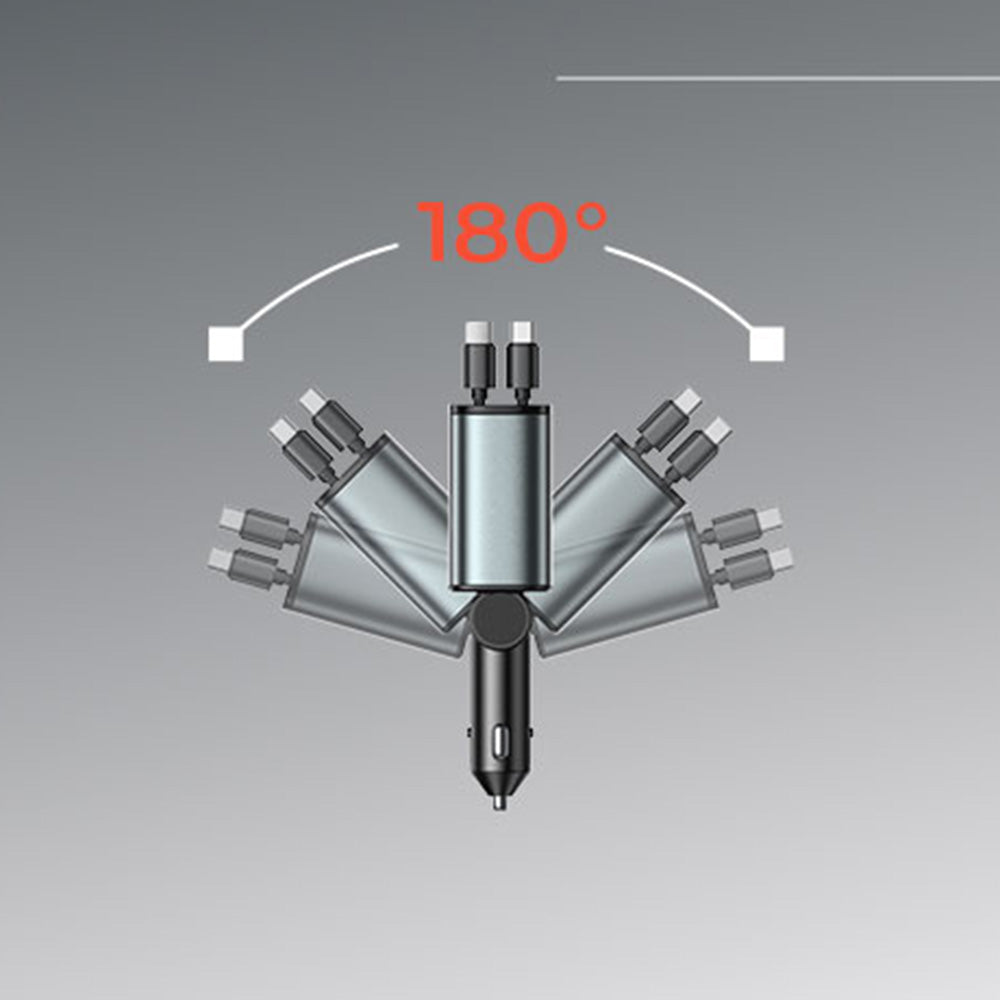 Chargeur de voiture avec câble USB-C / Lightning Lisen, 69W, 3A, 1 x USB-A - 1 x USB-C, Noir YL0224040031