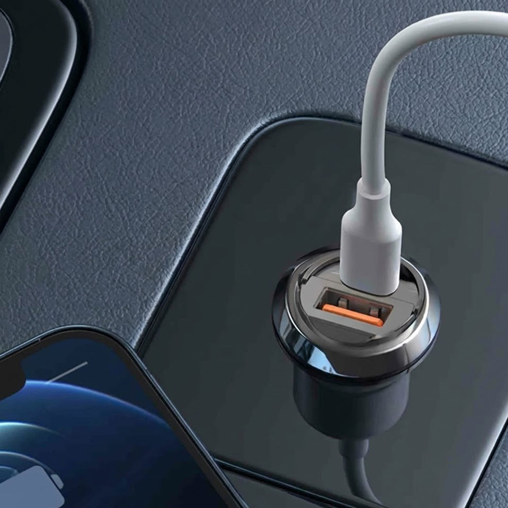 Chargeur Auto Lito IN-C03, 30W, 3A, 1 x USB-A - 1 x USB-C, Noir
