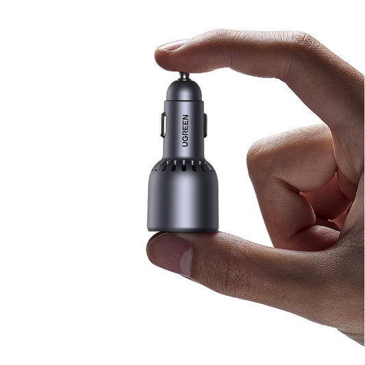 Chargeur de voiture UGREEN EC703, 75W, 3.25A, 1 x USB-A - 2 x USB-C, Noir
