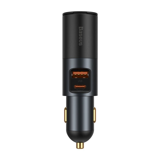 Chargeur de voiture Baseus Share Together, 120W, 3A, 1 x extension allume-cigare - 1 x USB-A - 1 x USB-C, Gris CCBT-C0G CCBT-C0G