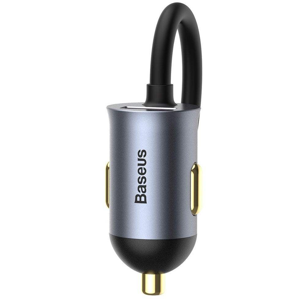 Chargeur Auto Baseus Share Together, 120W, 3A, 3 x USB-A - 1 x USB-C, Gris CCBT-B0G