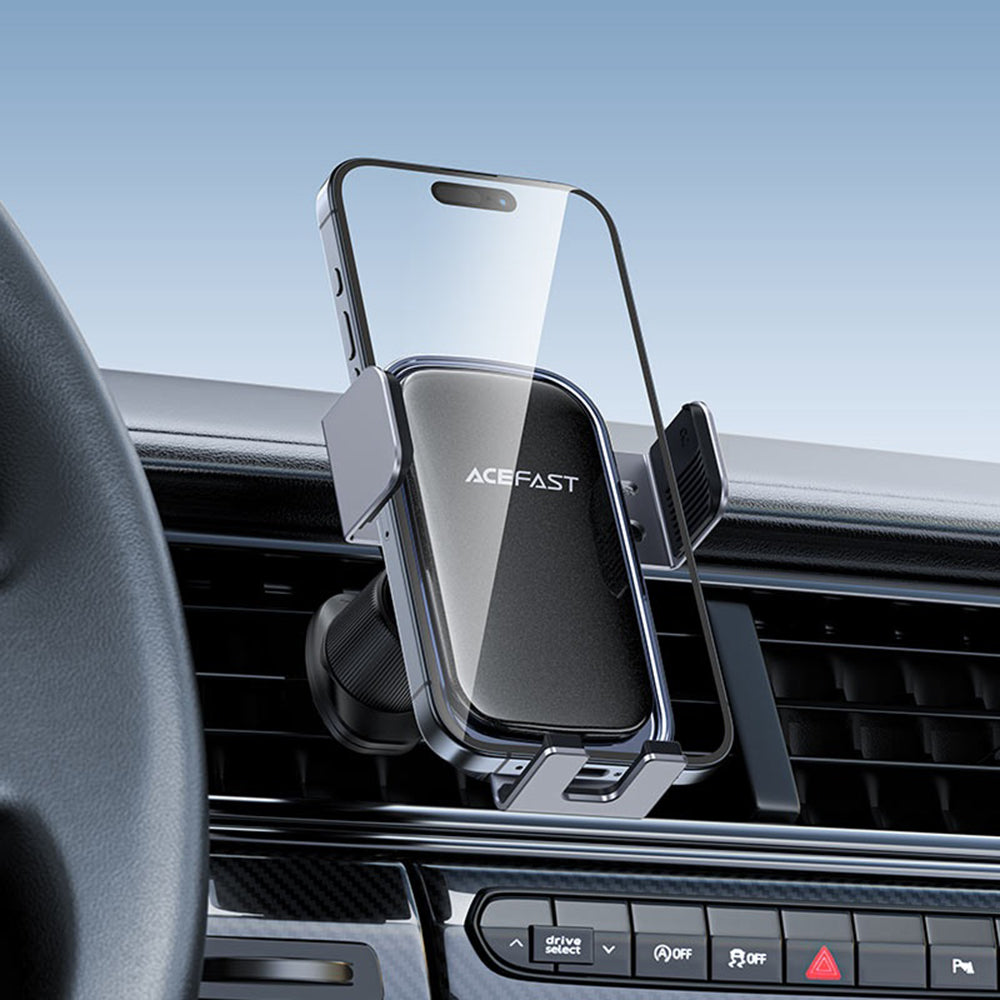 Support de voiture Acefast D39 avec panneau solaire, universel, noir