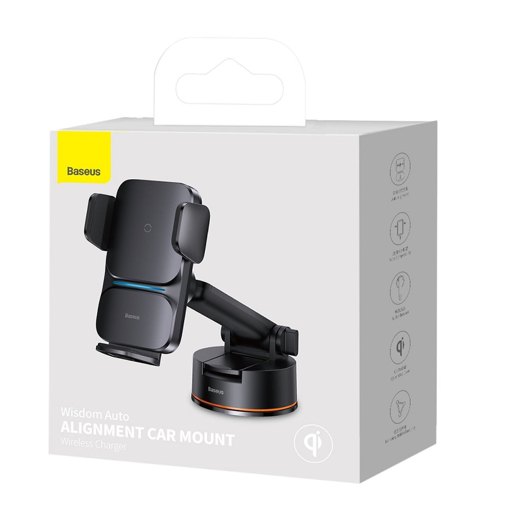 Chargeur Auto Sans Fil Baseus Wisdom Dash, 15W, 1.67A, Noir CGZX000101