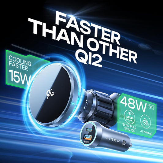 Chargeur Auto Sans Fil Lisen W701, 15W, 1.67A, Noir YL0224060042