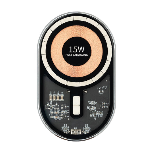 Chargeur Auto Sans Fil Qualo QTUS-K-15-07, 15W, 1.67A, Gris