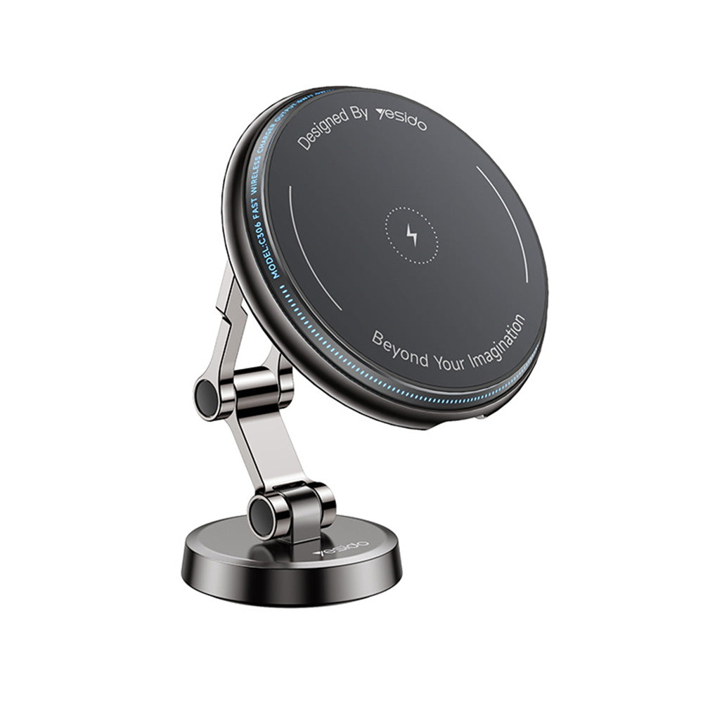 Chargeur Auto Sans Fil Yesido C306, 15W, 1.67A, Noir