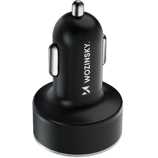 Car Charger WZK WDCCB, 50W, 3A, 2 x USB-A - 2 x USB-C, Black