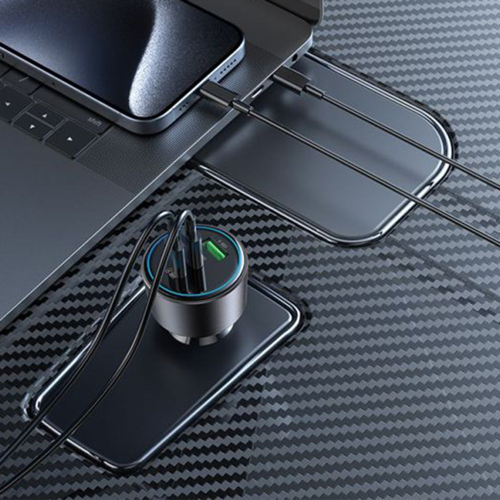 Chargeur de voiture Yesido Y59, 200W, 5A, 1 x USB-A - 2 x USB-C, Noir