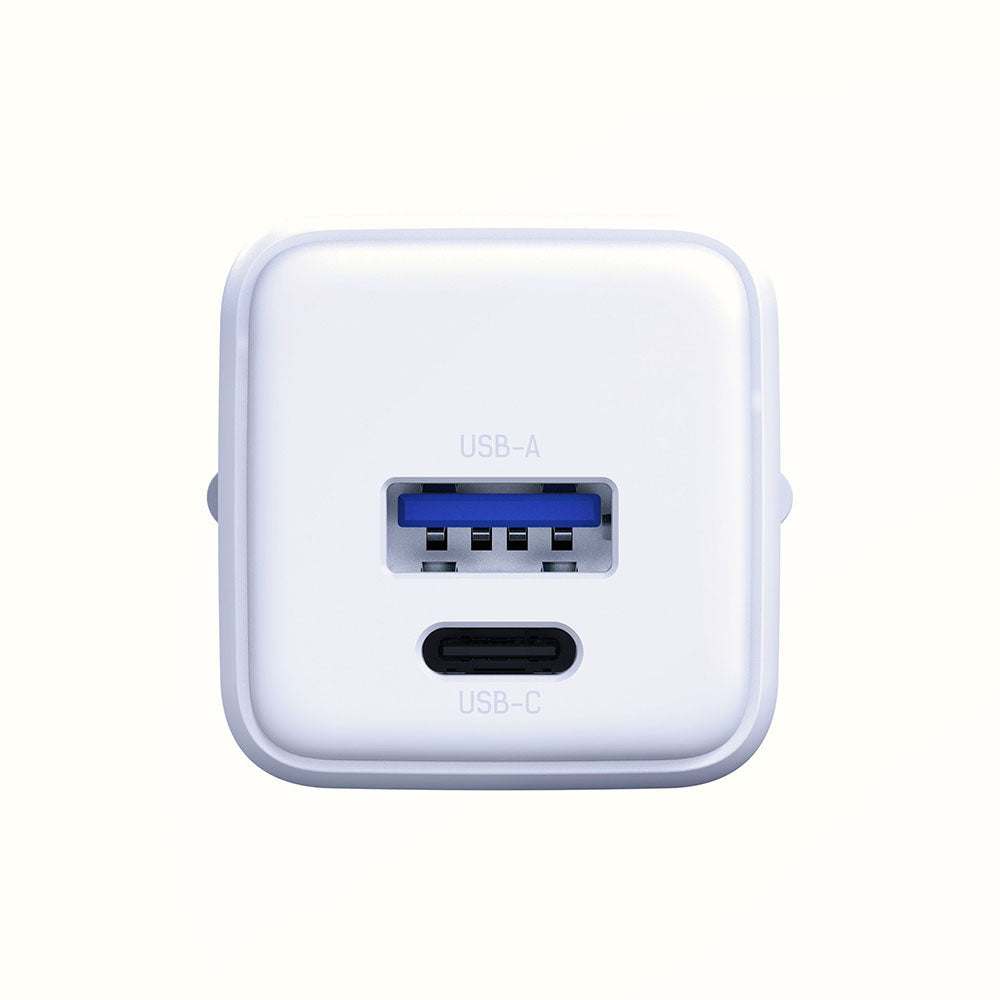 Chargeur Réseau 3MK Hyper, 20W, 3A, 1 x USB-A - 1 x USB-C, Blanc