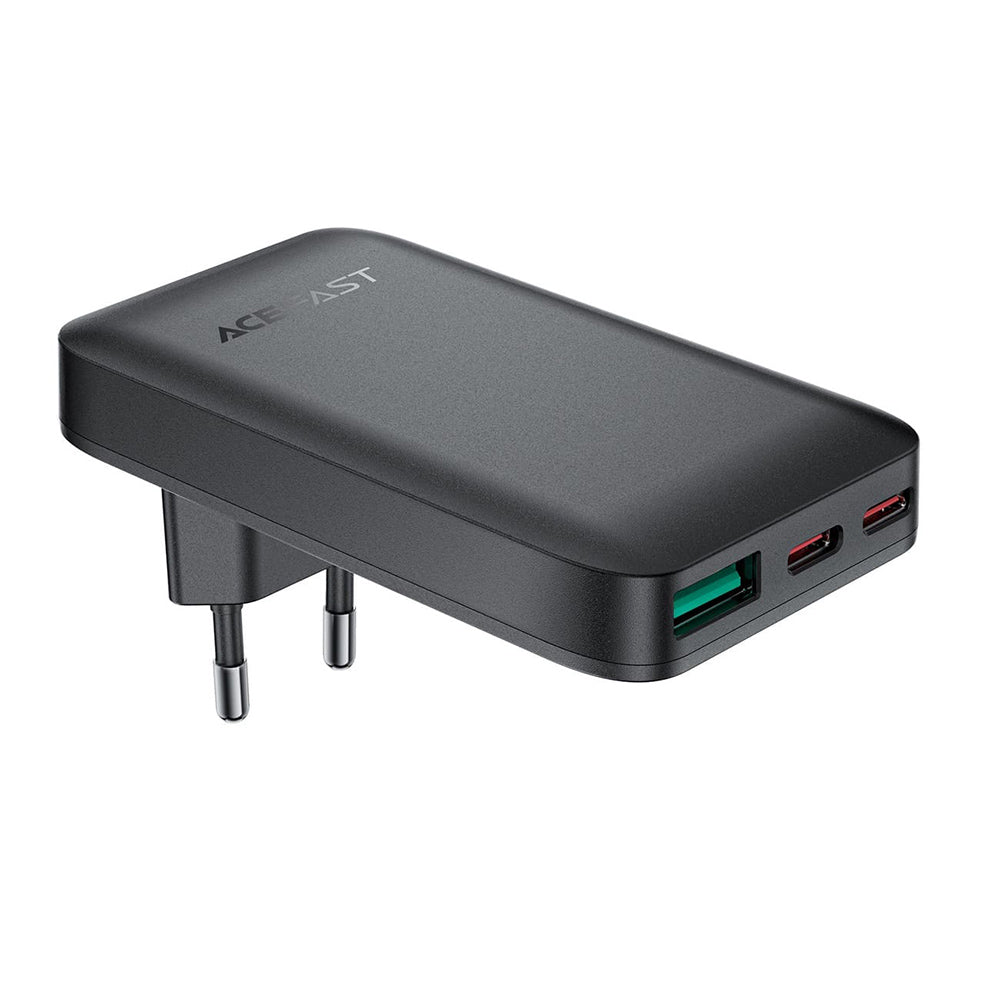 Chargeur Réseau Acefast A100, 65W, 3.25A, 1 x USB-A - 2 x USB-C, Noir