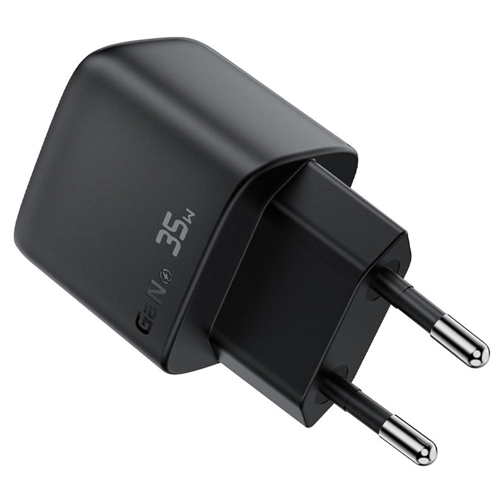 Chargeur Réseau Acefast A116 Display, 35W, 3A, 1 x USB-A - 1 x USB-C, Noir