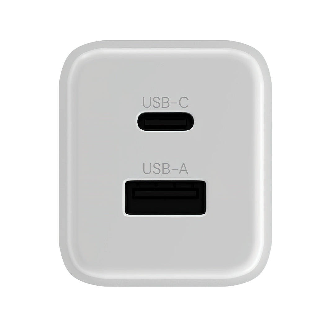 Chargeur Réseau Allity. ATC-01-45WCC Rapide, 45W, 3A, 1 x USB-A - 1 x USB-C, Blanc.