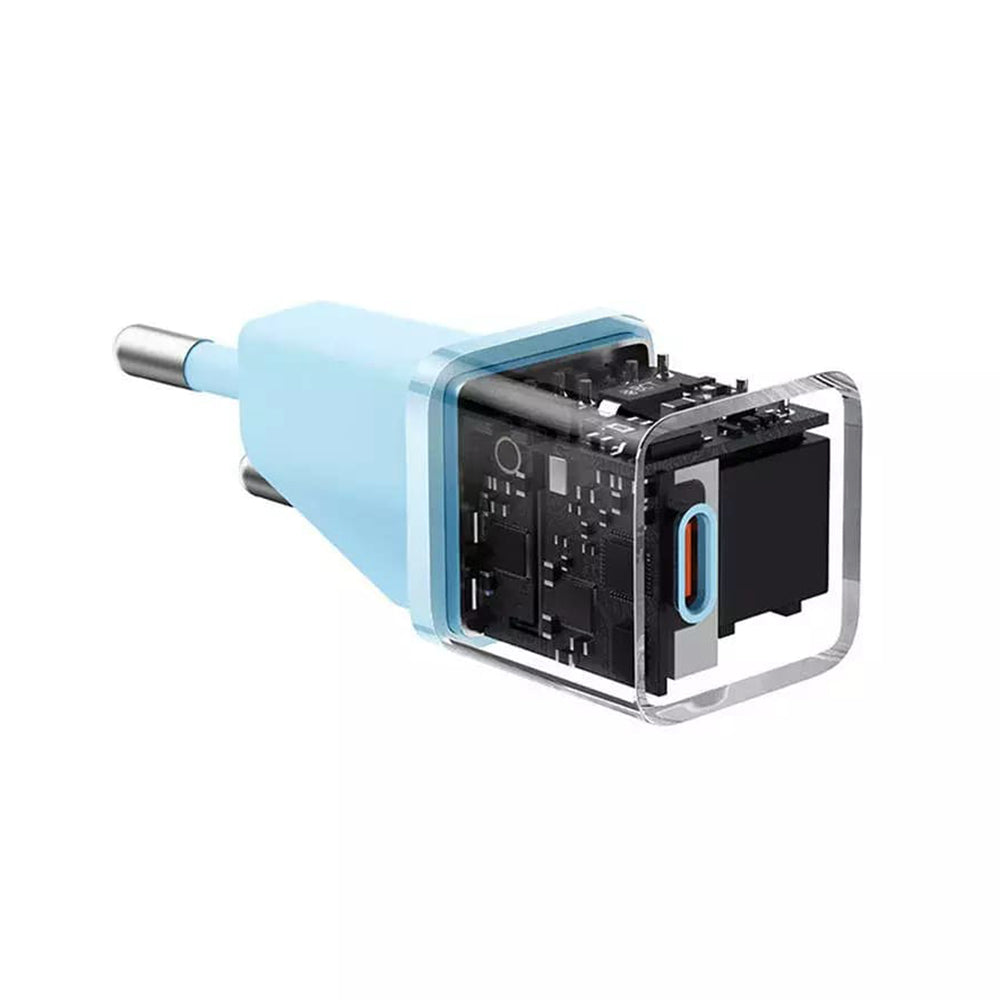 Chargeur Réseau Baseus GaN Mini 1C, 20W, 3A, 1 x USB-C, Bleu CCGN050103