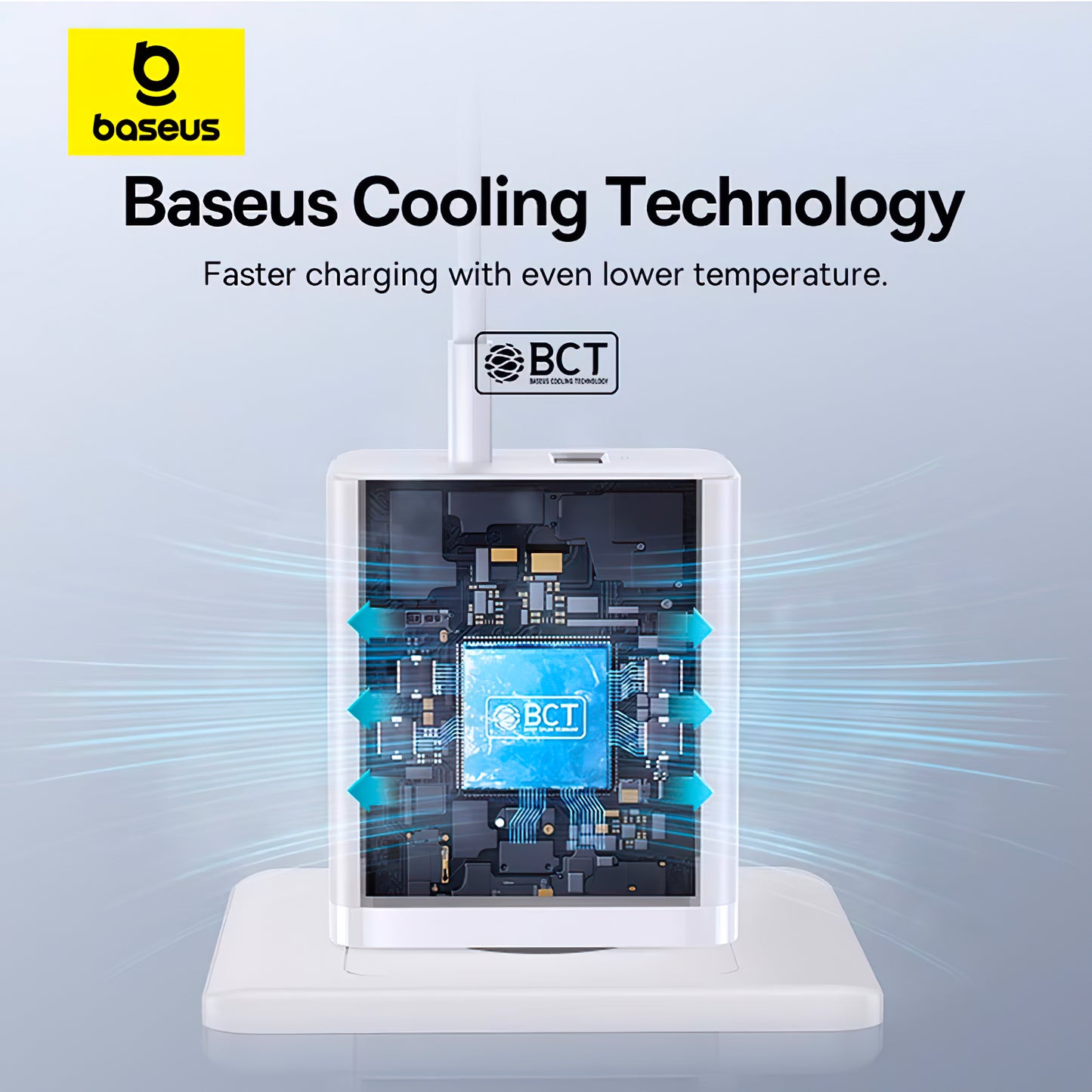 Chargeur réseau Baseus Cube, 30W, 2.4A, 1 x USB-A - 1 x USB-C, blanc P10111404213-00