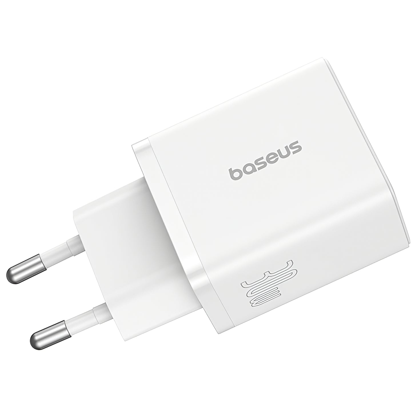 Chargeur réseau Baseus Cube, 30W, 2.4A, 1 x USB-A - 1 x USB-C, blanc P10111404213-00