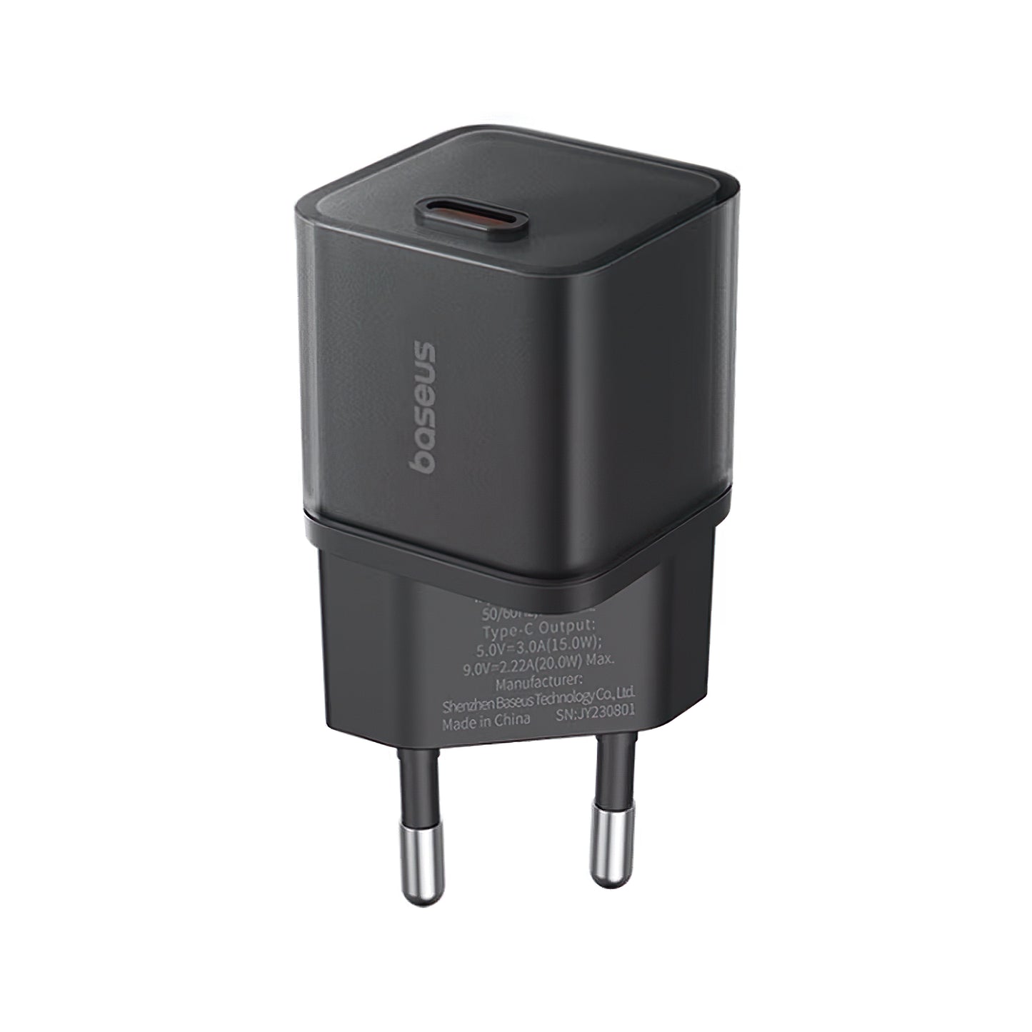 Baseus Chargeur réseau GaN5S, 20W, 3A, 1 x USB-C, Noir P10162503113113-00