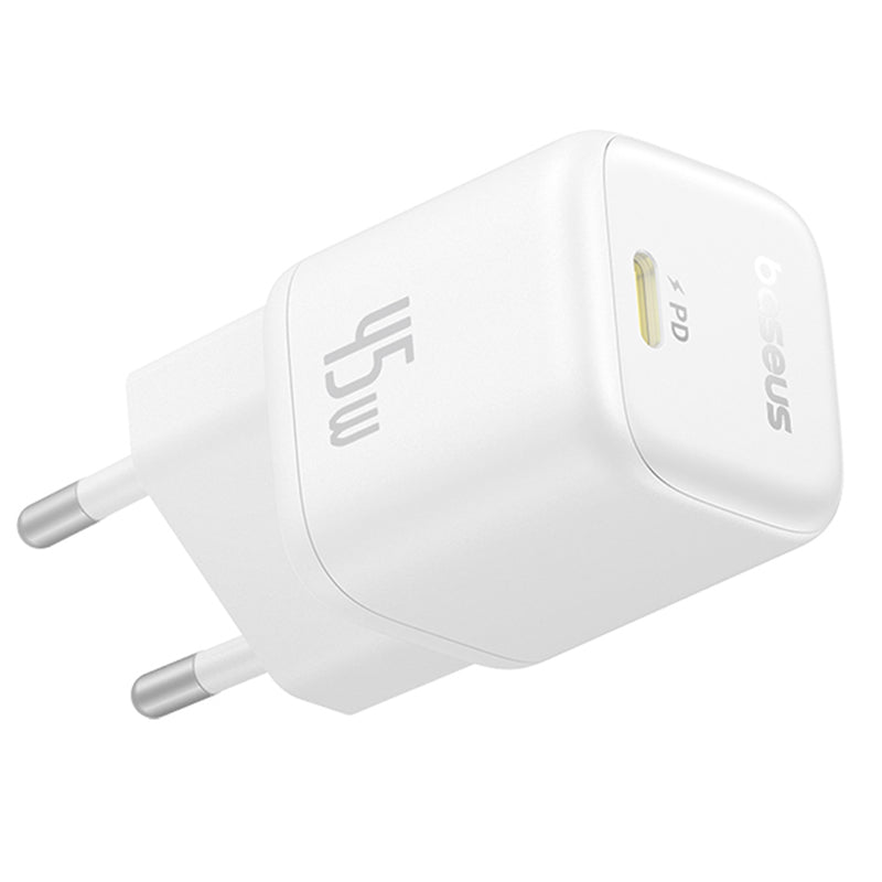 Chargeur Réseau Baseus PicoGo, 45W, 3A, 1 x USB-C, Blanc P10176800213-00