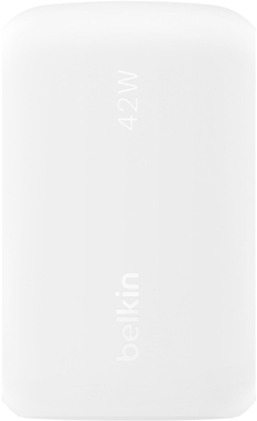 Chargeur secteur Belkin BoostCharge Dual, 42W, 3A, 1 x USB-A - 1 x USB-C, Blanc WCB009vfWH