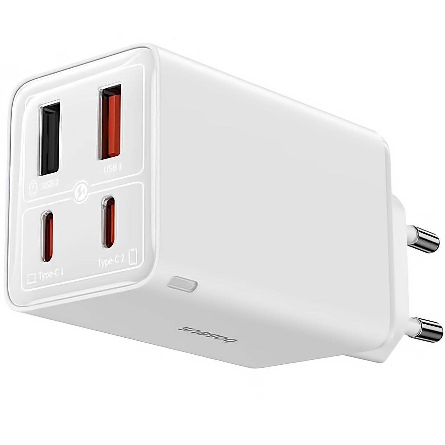 Chargeur réseau avec câble USB-C Baseus GaN6 Pro, 100W, 3.25A, 2 x USB-A - 2 x USB-C, Blanc P10162705212-00