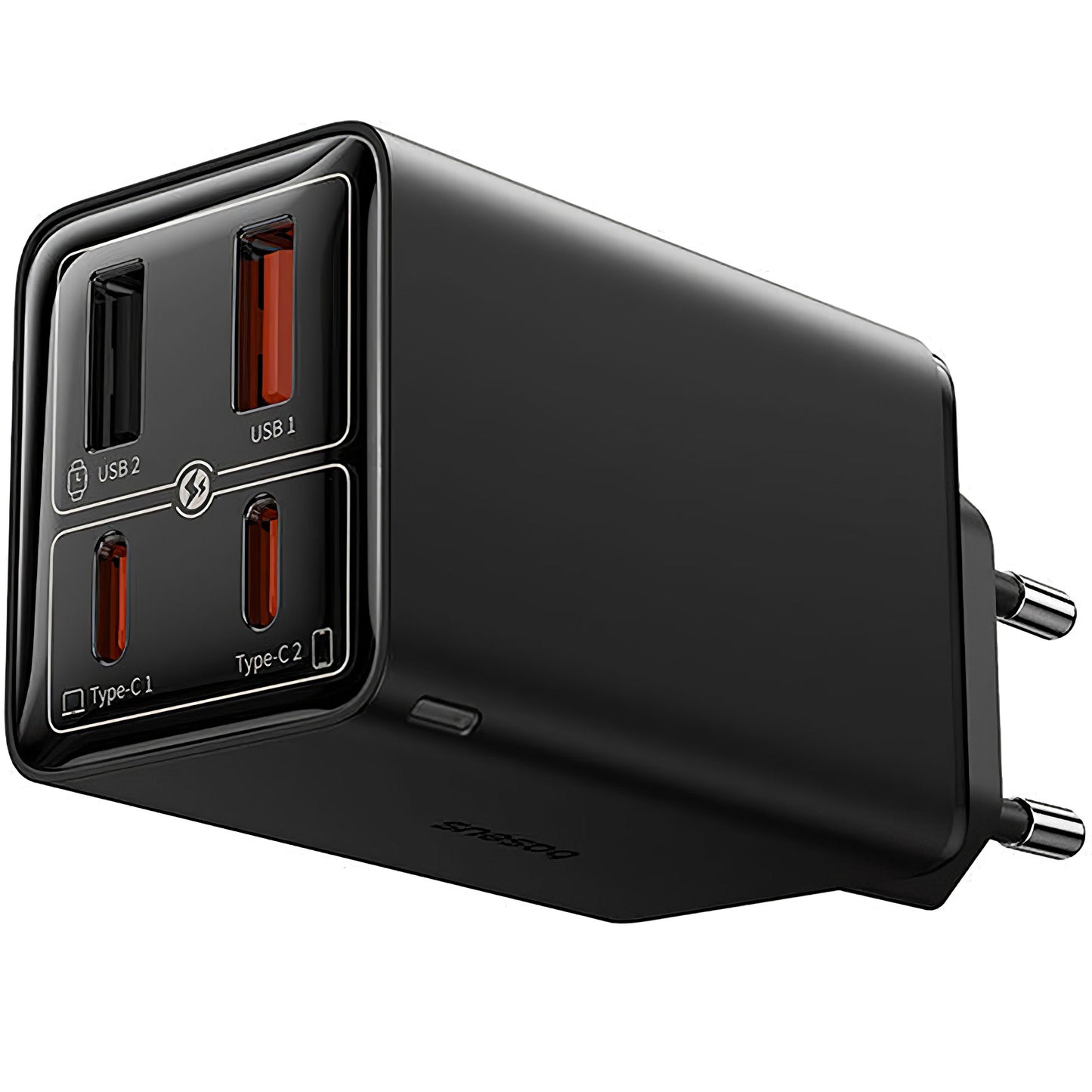 Chargeur réseau avec câble USB-C Baseus GaN6 Pro, 100W, 3.25A, 2 x USB-A - 2 x USB-C, Noir P10162705112-00