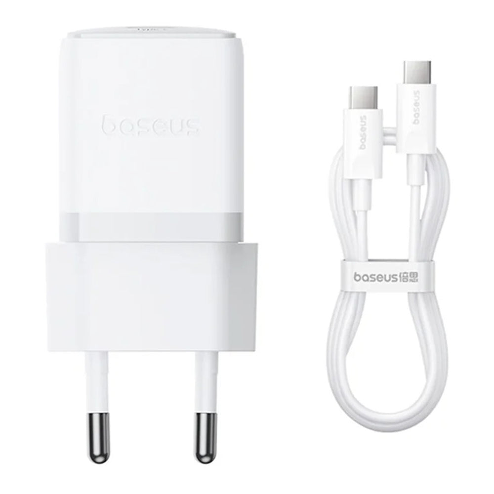 Chargeur Réseau avec Câble USB-C Baseus Palm, 30W, 3A, 1 x USB-C, Blanc P10111605213-01