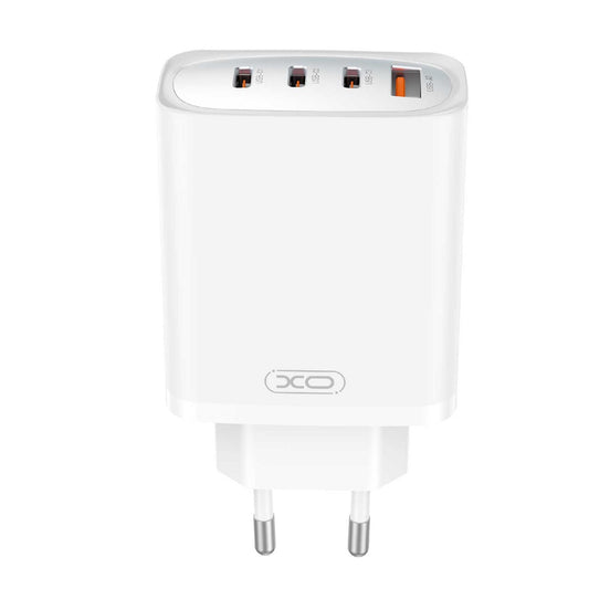 Chargeur réseau avec câble USB-C XO Design CE23, 65W, 3,25A, 1 x USB-A - 3 x USB-C, blanc