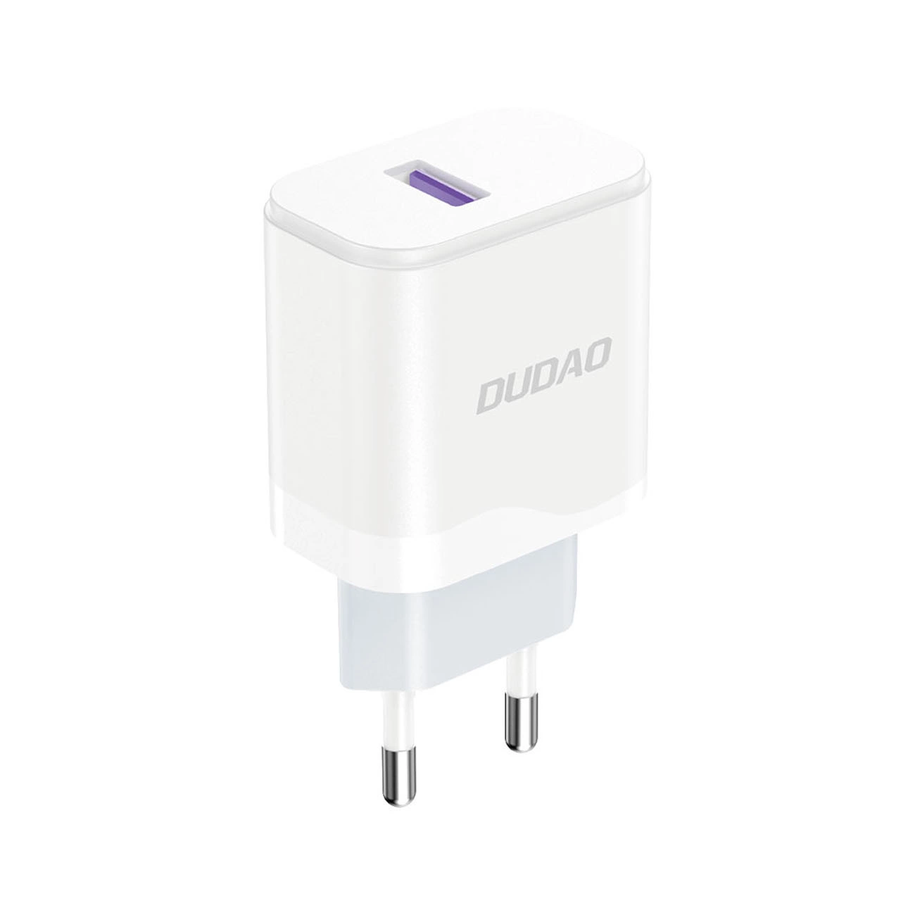 Chargeur réseau avec câble USB-C Dudao A20EU, 18W, 3A, 1 x USB-A, Blanc